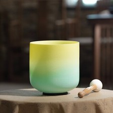 CVNC 432Hz 8"E Solar Plexus Chakra Desert Spring Crystal Singing Bowl Sound Heal