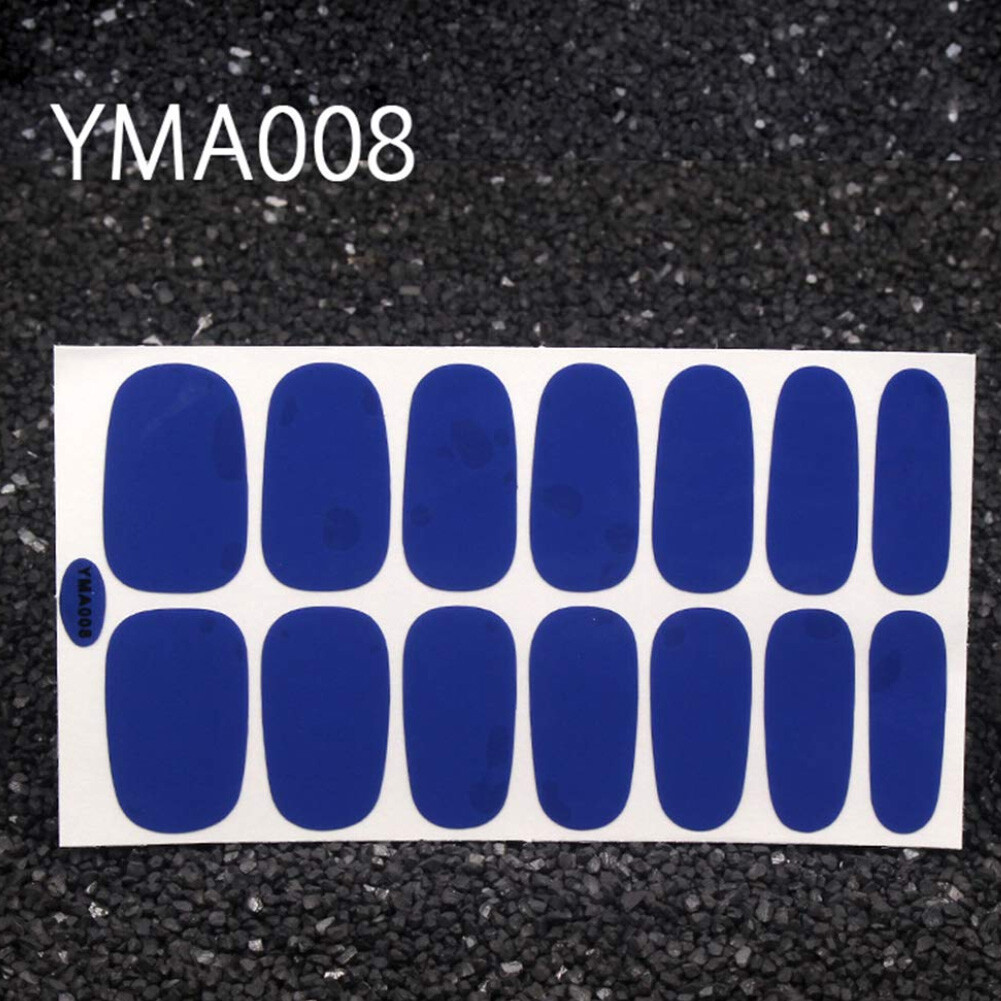 8Pcs Gel Nail Wraps Polish Strips semi Cured Gel Nail Stickers Filer