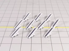 10x White Widebody AIRCRAFT STAIRS Airport GSE Vehicle Set 1:500 Scale Diorama