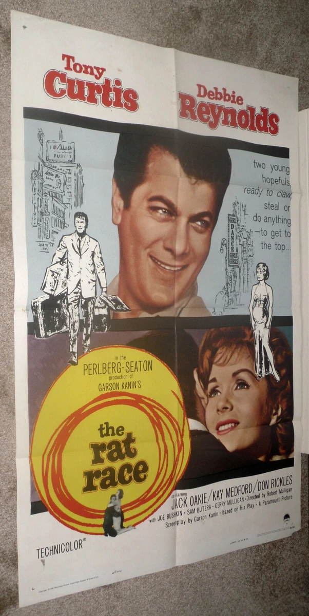THE RAT RACE original 1960 one sheet movie poster DEBBIE REYNOLDS