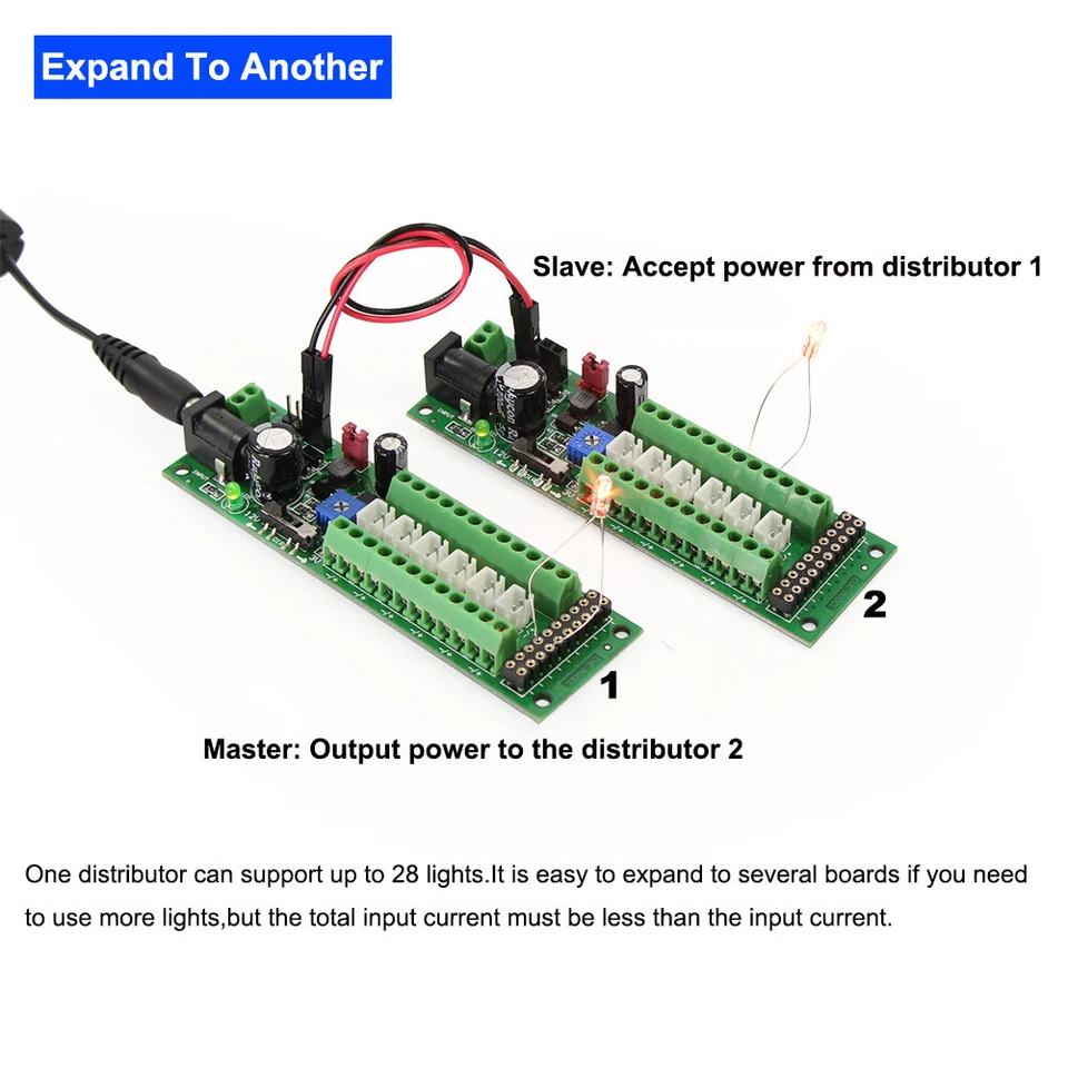 Power Distribution Board Self-adapt Power Distributor+Accessory LED Light Hub - Image 4 of 4