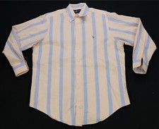 Rare VTG POLO RALPH LAUREN Small Pony Striped Button Front Dress Shirt 90s SZ 16