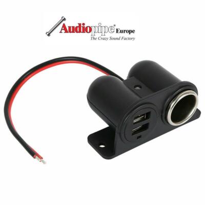 12v Steckdose Kfz Doppel-USB-Lader + 12V/24V Steckdose Fürs Auto – Zigarettenanzünder-Adapter Mit 2 Ports, Schnell Laden 12v Verteiler