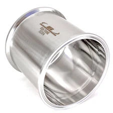 HFS(R) 4" X 4" Sanitary Tank Tri Clamp Clover Bottom Weld Base Stainless Steel