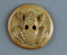HANDCRAFTED PORCELAIN BUTTON - FROG