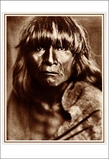 1976 Vintage Print Edward Curtis Hopi Priest Native Indigenous American Tribe