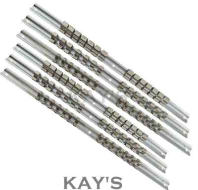 6 STÜCK STECKSCHIENENSATZ STECKSCHLÜSSEL AUFBEWAHRUNGSSCHIENENHALTER 1/2'' 3/8'' 1/4 VIERKANT NEU