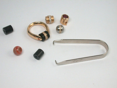 seltenes Verwandlungsset Tipit - S -  Brillantring Ehinger Schwarz Gold 750 18K
