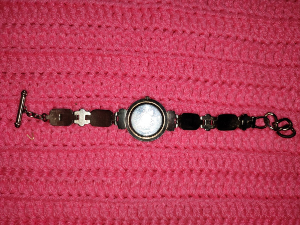 Brighton ladies Nantucket two-tone bracelet fashion watch NEW BATTERY Brighton Nantucket Chain Vintage Watch - Etsy main image 4