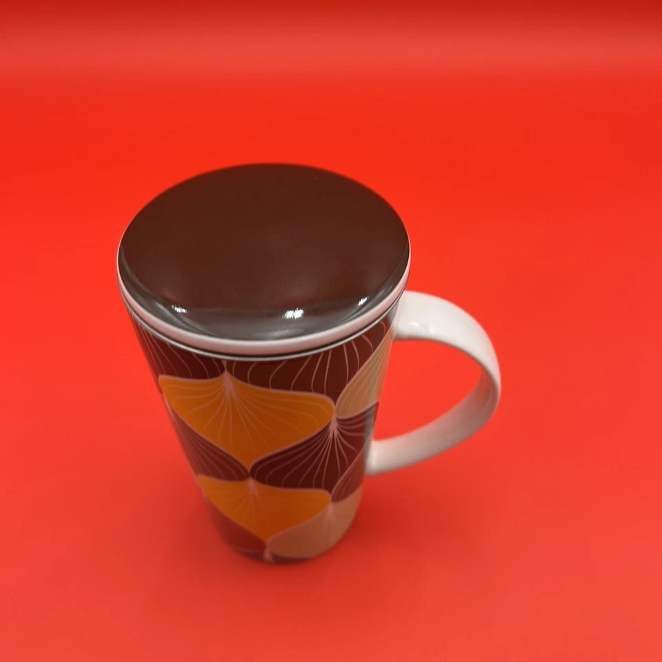 Teavana Ceramic Cup Mug 12 oz with Stainless Steel Tea Infuser Strainer & Lid - Image 4 of 4