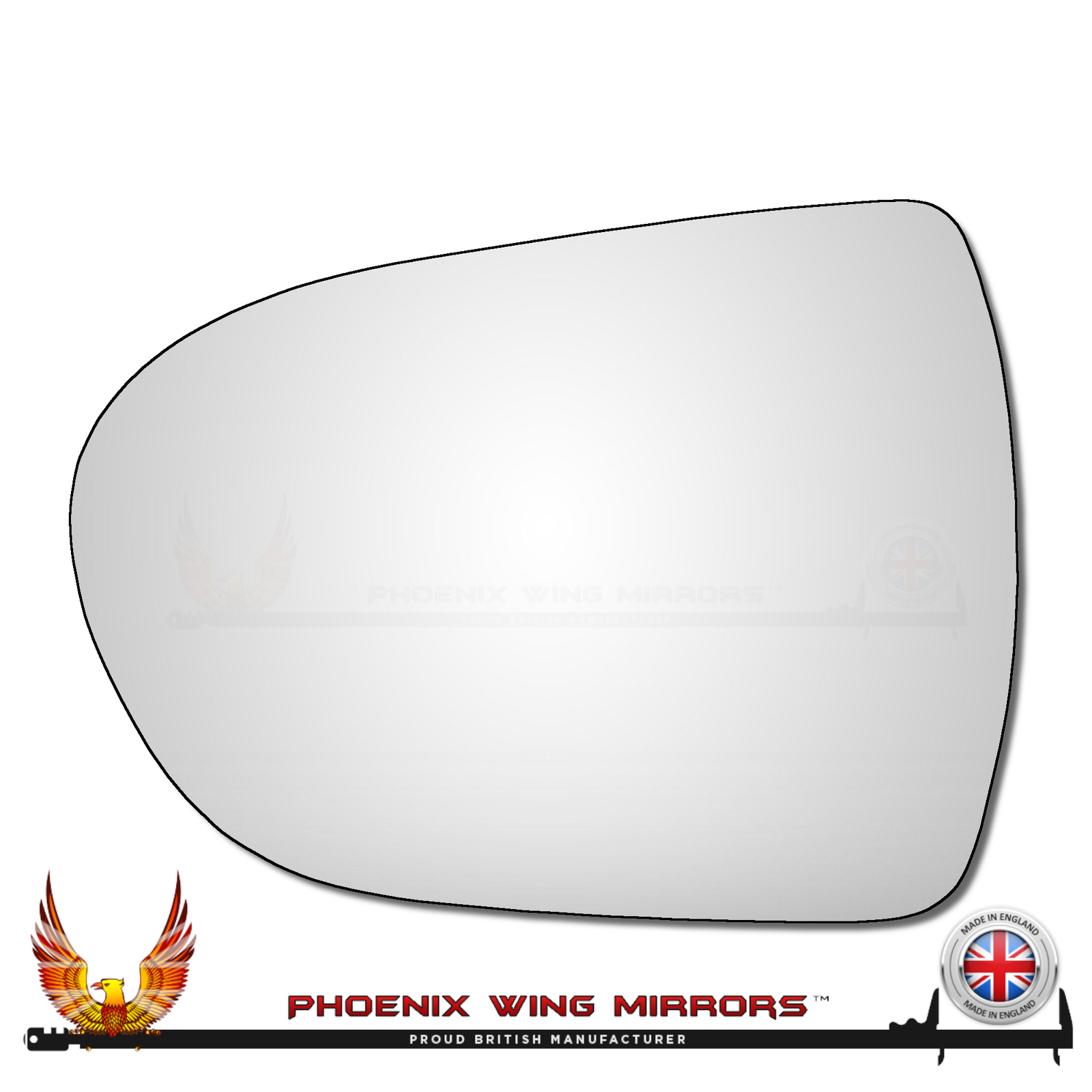 Left Hand Passenger Side For Hyundai i40 2012-2020 Convex Wing Door Mirror Glass