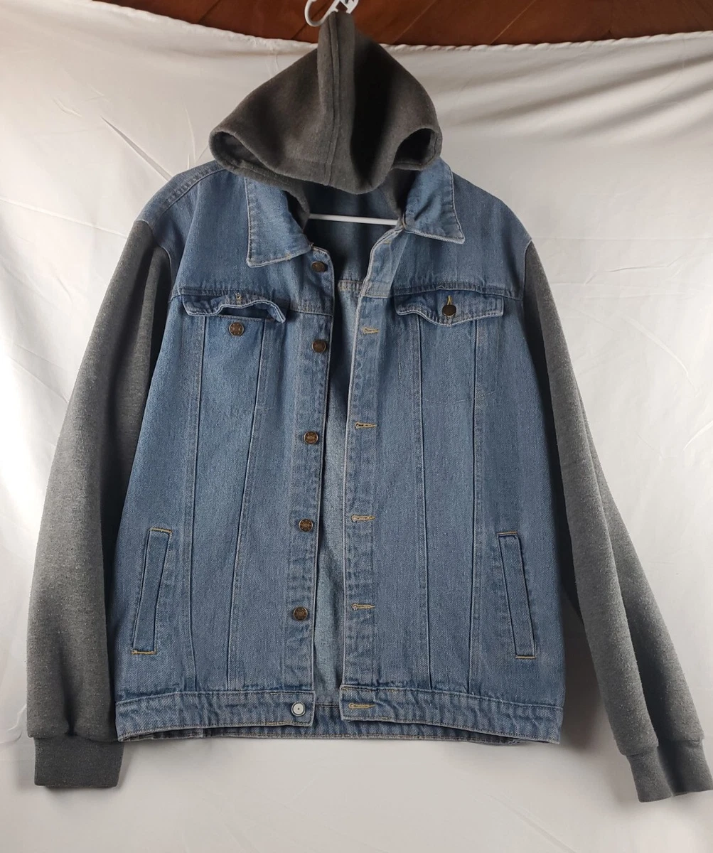 Plus size hotsell hooded denim jacket
