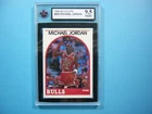 1989/90 NBA HOOPS BASKETBALL CARD #200 MICHAEL JORDAN KSA 9.5 NGM SHARP+