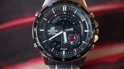 CASIO EDIFICE ERA-200DB-1AVDR Triple sensor 5303 case 44mm black quartz GMT - Picture 5 of 19