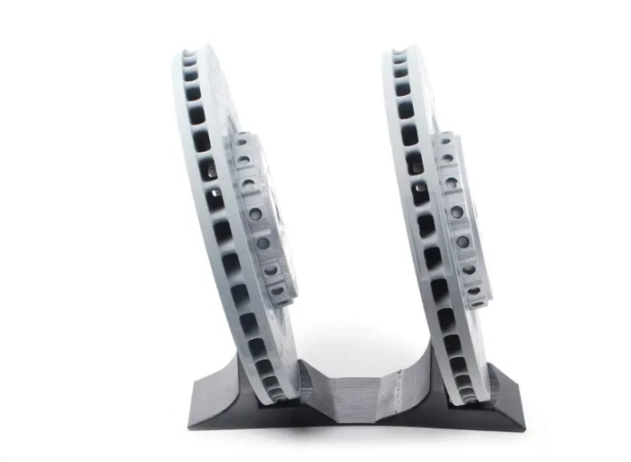 Conjunto de 2 rotores de disco perfurados cruzados de freio dianteiro para Mercedes CL63 CL65 S63 S65 - Imagem 3 de 4