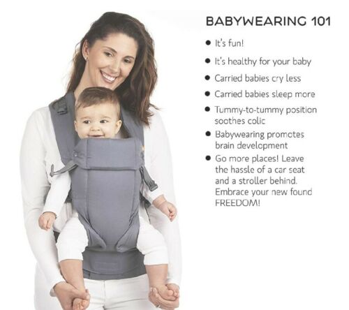 Beco Gemini Babytrage Verstellbar Ergonomisch Rucksack Sleek Cool Dunkelgrau Neu - Bild 4 von 8