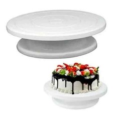 Rotating Cake Turntable Decorating Stand Icing Smoother Baking Tool Kitchen Pro