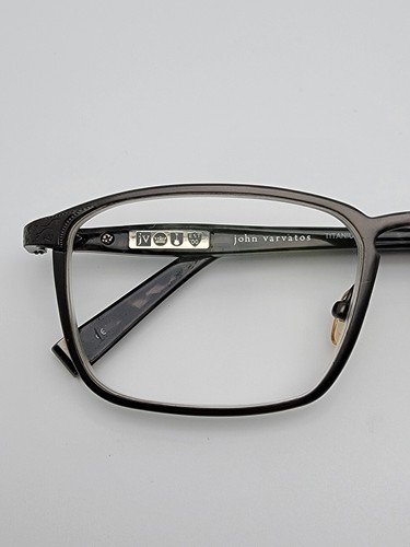 John Varvatos V146 Gunmetal Titanium Eyeglasses Frame w/ Case Japan 53-19-145 - Picture 14 of 17