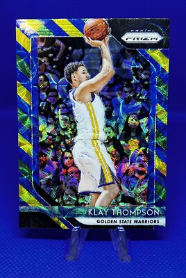 2018-19 Prizm Choice Klay Thompson Yellow Blue Green SSP #242