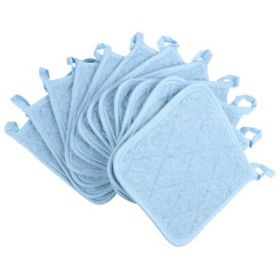 Potholder Pack of 12 - Heat Resistant Cotton 7x7 Kitchen Linens - Color Options - Image 1 of 4