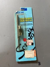 Vintage Scripto Erasable Ink Refill Blue Ink Fine Point with Erasers NOS