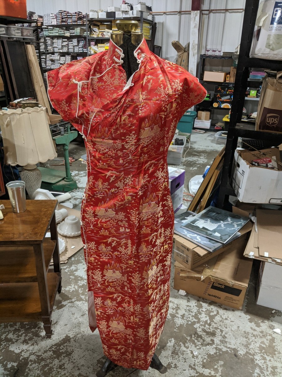 open lace back dress Red Geisha Kimono Costume – Costume Zoo main image 0