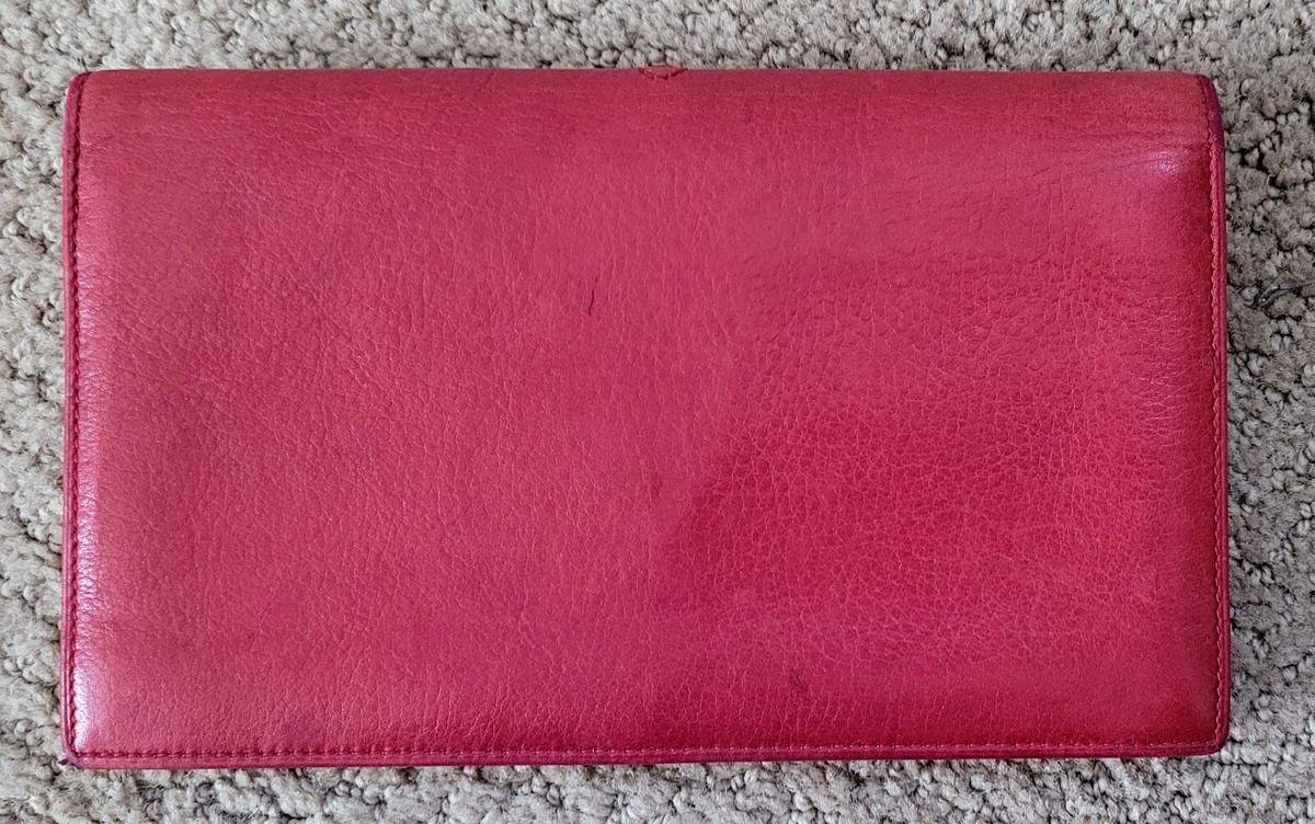AUTH GUCCI VINTAGE HORSEBIT BI-FOLD LEATHER LONG WALLET DUSTBAG 