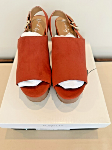 Wonderly Terracotta Oakley Wildleder Blockabsatz Sandale Clog Größe 7,5 Einzelhandel $ 72 - Bild 6 von 8