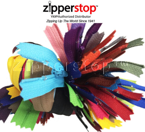 120 Stck. YKK #3 Nylonspule Reißverschlüsse Großhandel Nähen Handwerk (20 Farben) Hergestellt in den USA - Bild 1 von 4