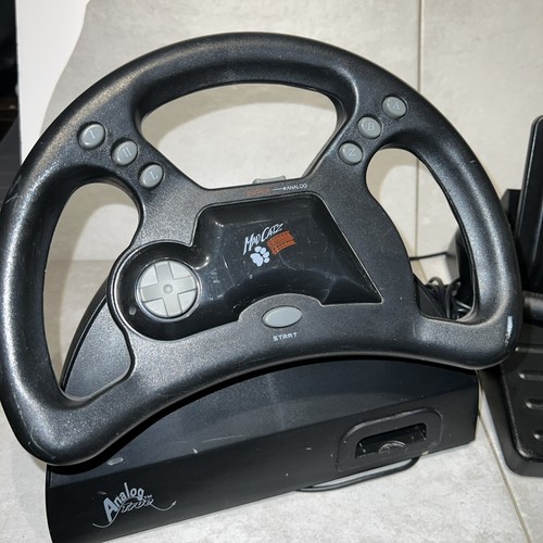 Mad Catz Analog Steering Wheel Foot Pedals Controller. For PS1/PS2/N64. Untested - Picture 2 of 13