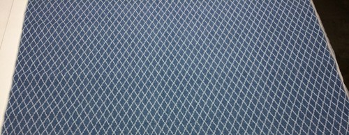 BALLARD DESIGNS MESA OCEAN FRENCH BLUE LATTICE FURNITURE FABRIC BY YARD 54"W - Picture 2 of 6