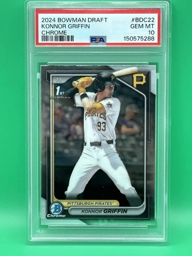 KONNOR GRIFFIN 2024 BOWMAN DRAFT CHROME #BDC22  PSA 10