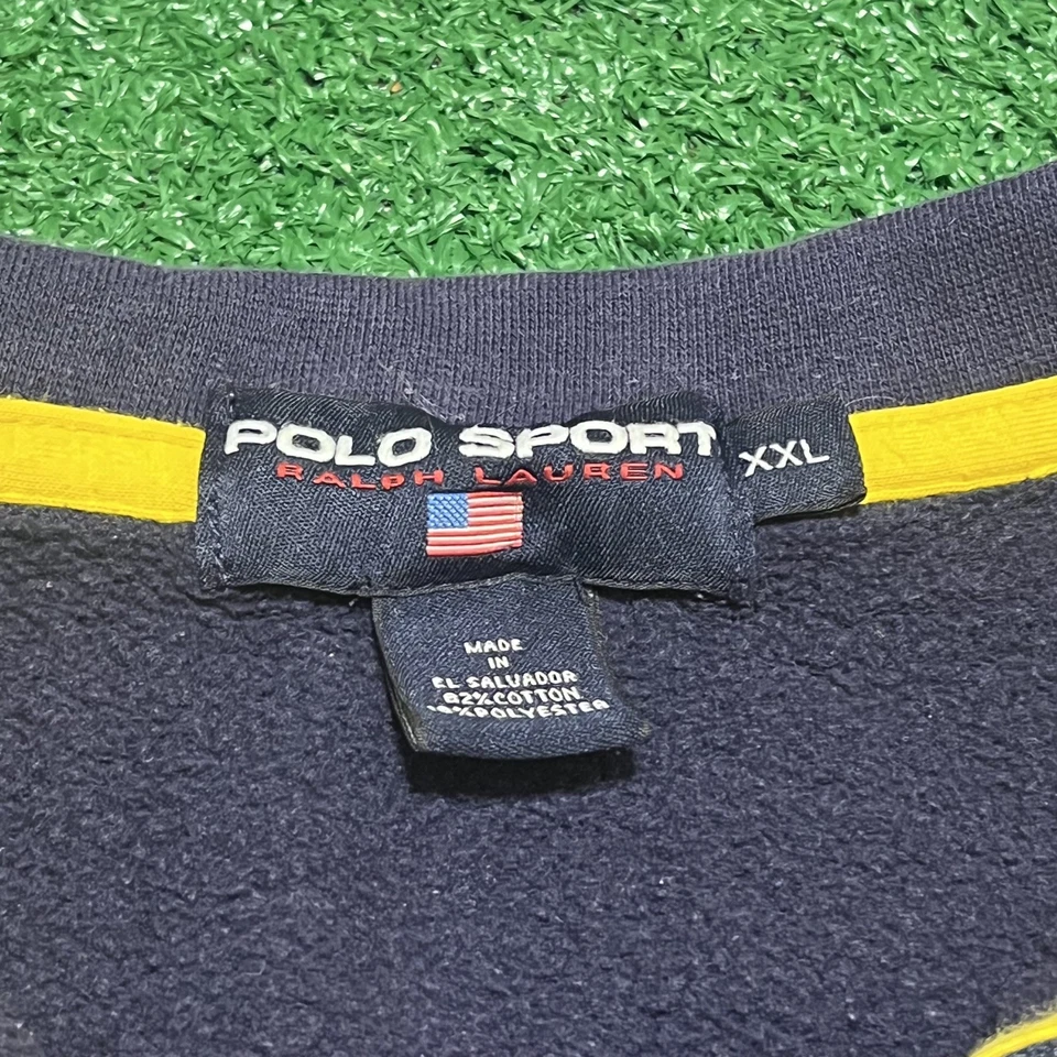 Polo Sport Ralph Lauren Vintage Cuarto Cremallera Sudadera Pullover Talla XXL Hombres  Foto 4 de 4