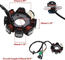 GY6 150cc 8 Pole 8 Coil Magneto Stator for Scooter Charging System