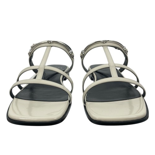 NEW Gucci Divine Horsebit Patent Leather Slim Sandal Mystic White Women Size 40 - Picture 6 of 14