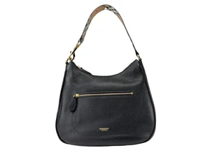 Burberry Hobo Leather Large Shoulder Bag
