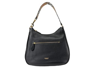 Burberry Hobo Leather Large Shoulder Bag