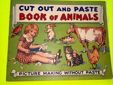 1936 Cut Out and Paste Book of Animals National Art Co, NY Made in USA #27