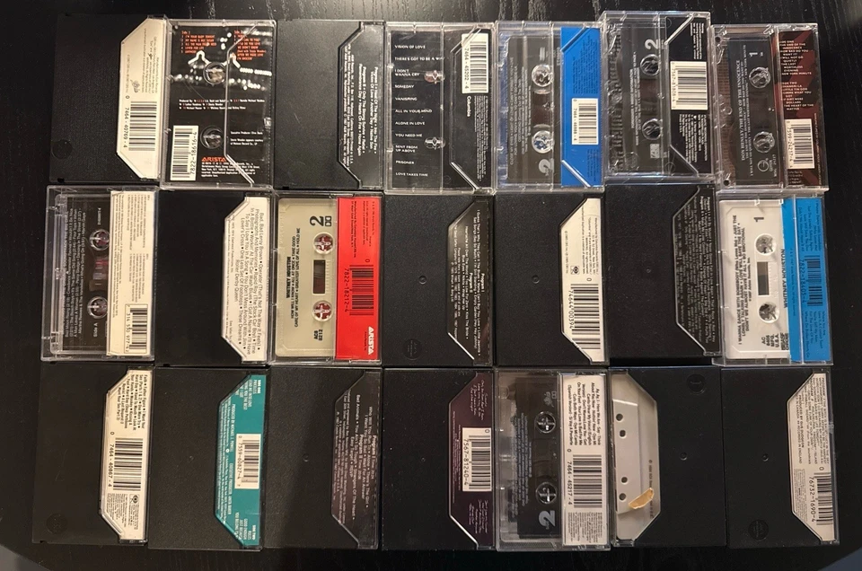 Lot of 21 Cassette Tapes – Whitney, Mariah, George Michael, Elton, Don Henley Foto 2 de 4