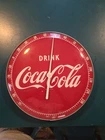 Vintage Coca Cola Glass Thermometer 12" Round Mid Century 495A Works Great!