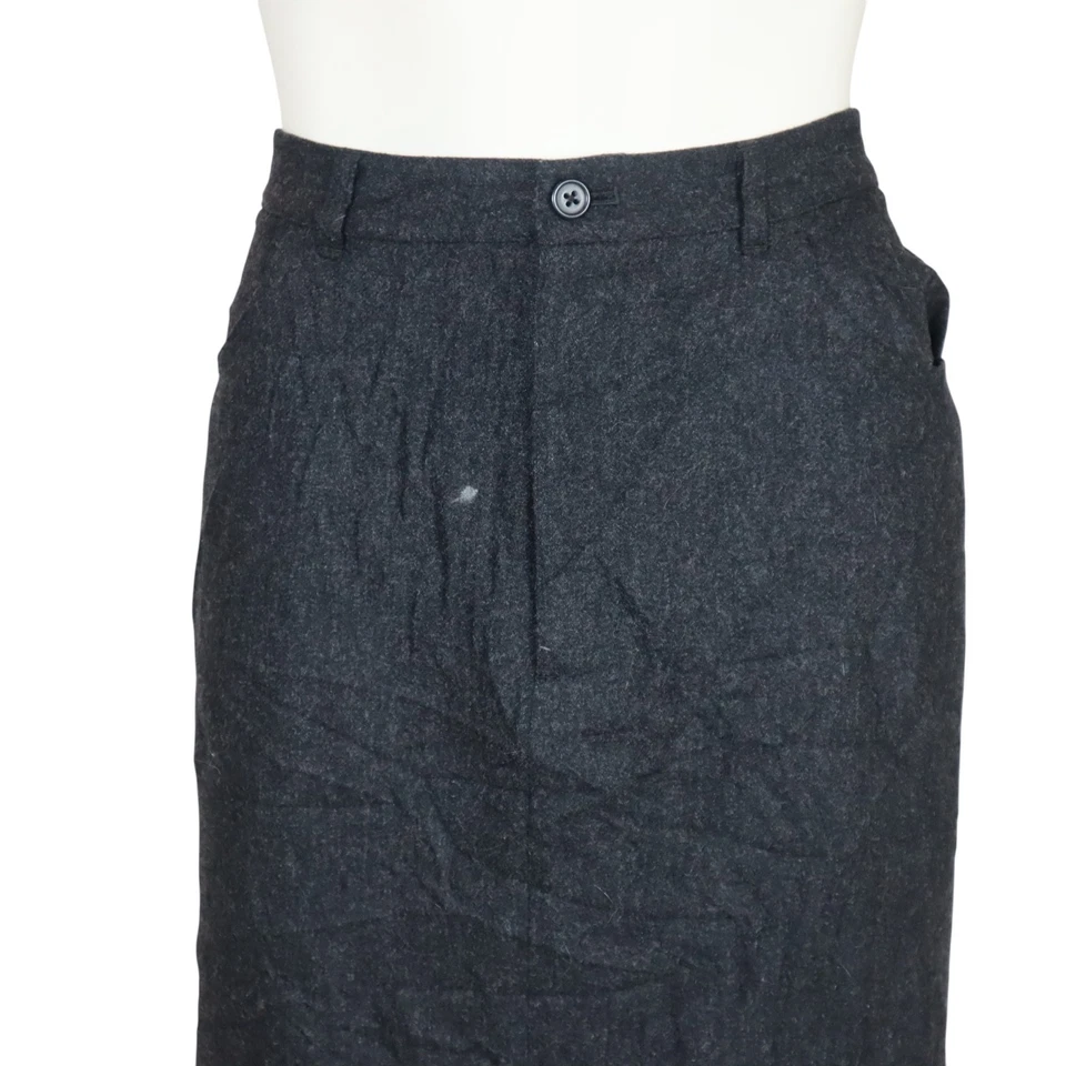 Falda larga de lana Eddie Bauer vintage a medida en relieve floral gris para mujer 14 Foto 3 de 4