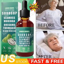 Soursop Bitters Liquid Drops 10 in 1 with Sea Moss, Moringa, Turmeric, Black See