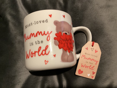 Brandneu mit Etikett Neu ''Most Loved Mummy in the World'' Keramiktasse - 9 cm