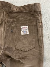 1970  s Vintage Levi  s Pants Chamois Velvet Tan Black Tab White Label