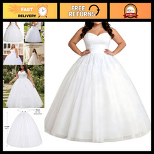 Plus Size Women's XL-5XL Hoopless Petticoat Crinoline Underskirt for Dresses