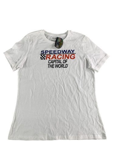 Indianapolis Motor Speedway Shirt Womens Medium White Racing Capital Graphic Tee