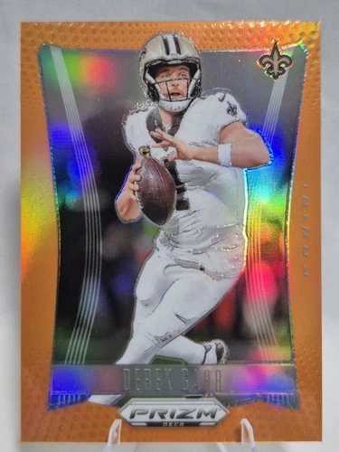 2024 Panini Prizm Deca Football Orange Derek Carr #225 CGC 9