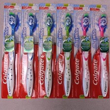 Pack of 6 New Colgate Max White Medium Full Head Toothbrush