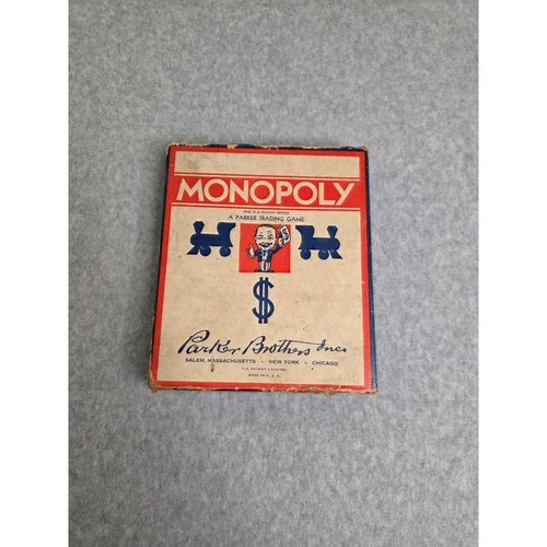 2 Vintage Monopoly Parker Brothers Trading Game Collectible Board Game