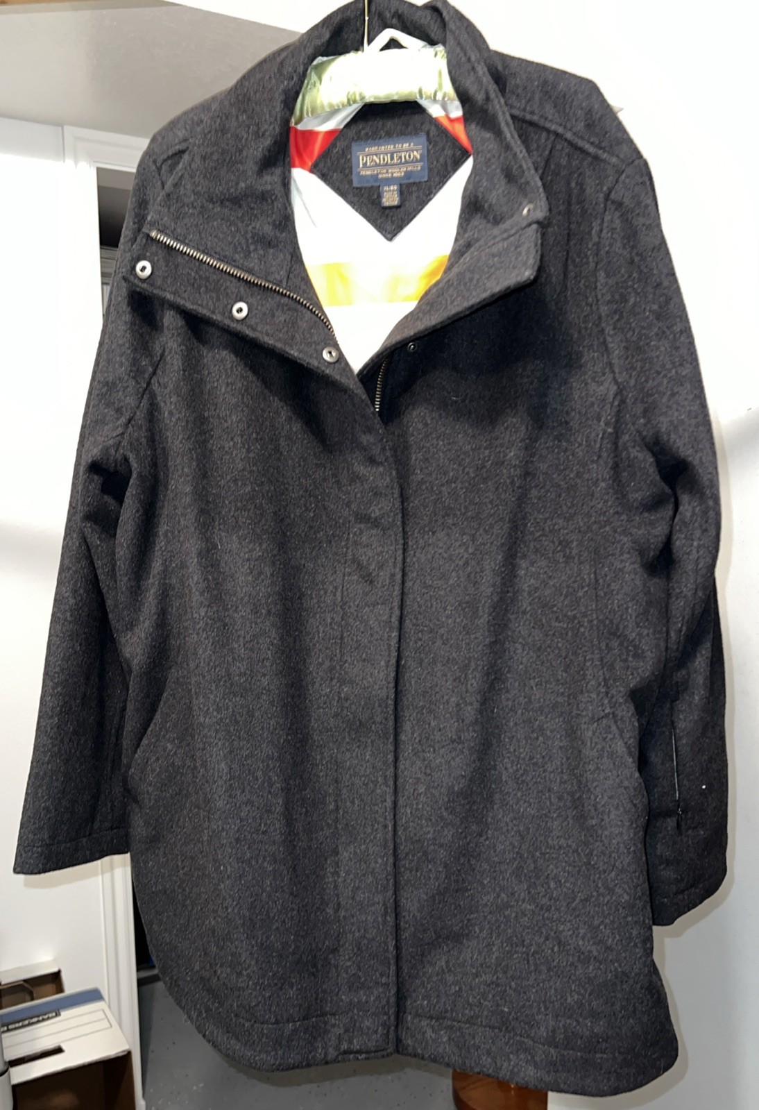 Pendleton Wool Striped Interior Coat Womens Sz XL… - image 1